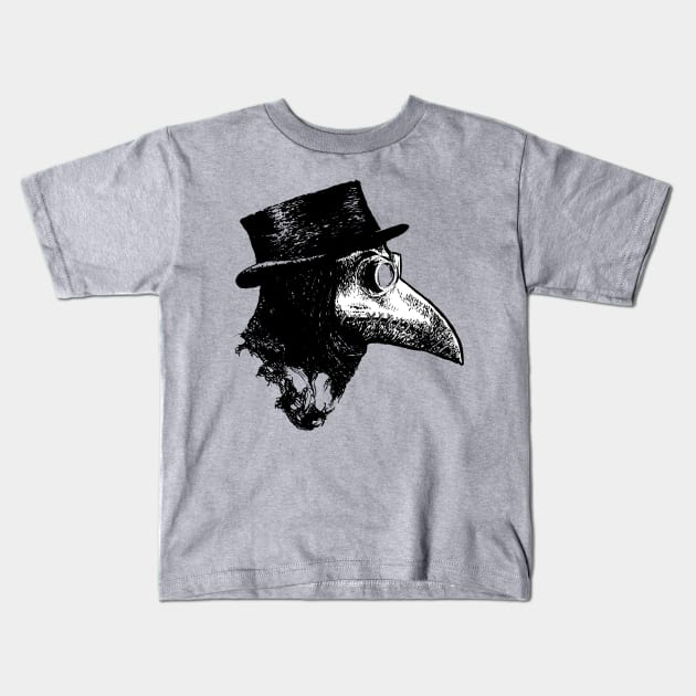 Plague doctor Kids T-Shirt by vvilczy